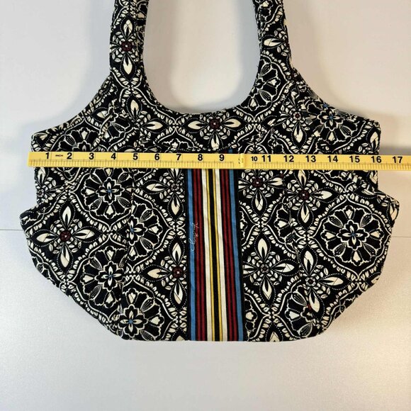 Vera Bradley Retired Barcelona 2010 Pattern Shoulder Bag Tote Side Pocket Magnet - Picture 9 of 9
